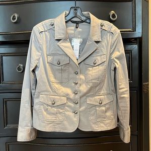 NWT White House Black Market Jacket size 12 Gray